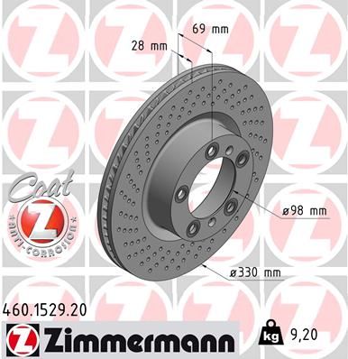 Brake Disc ZIMMERMANN 460.1529.20