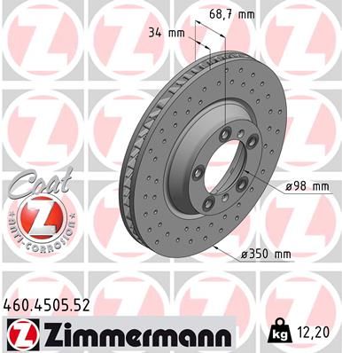 ZIMMERMANN 460.4505.52 Brake Disc