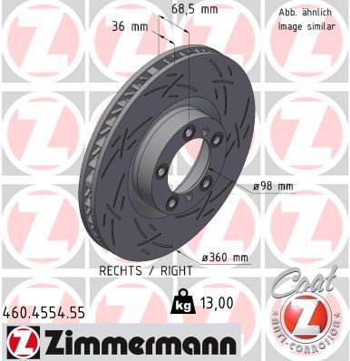 Brake Disc ZIMMERMANN 460.4554.55