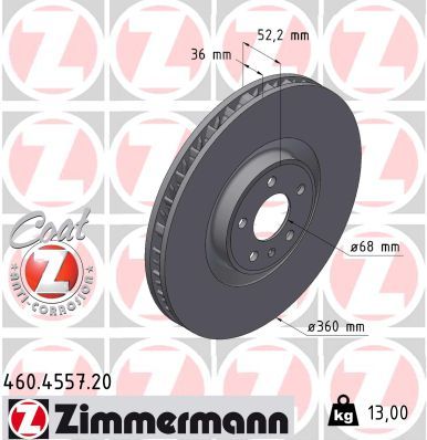 ZIMMERMANN 460.4557.20 Brake Disc