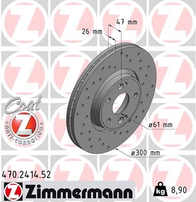 Brake Disc ZIMMERMANN 470.2414.52