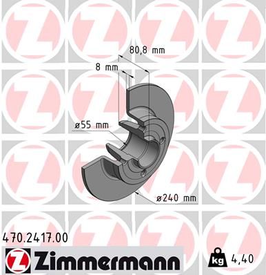ZIMMERMANN 470.2417.00 Brake Disc