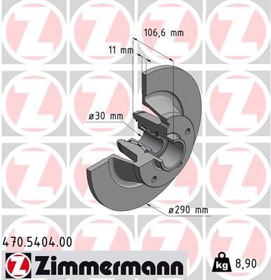 Brake Disc ZIMMERMANN 470.5404.00