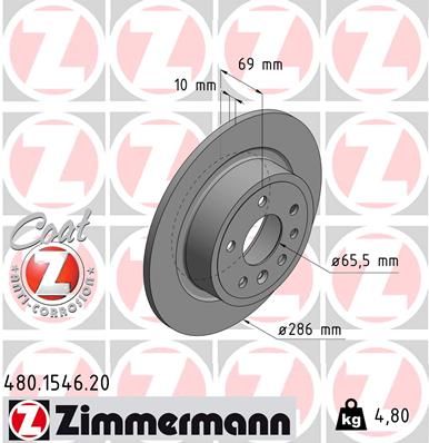 ZIMMERMANN 480.1546.20 Brake Disc