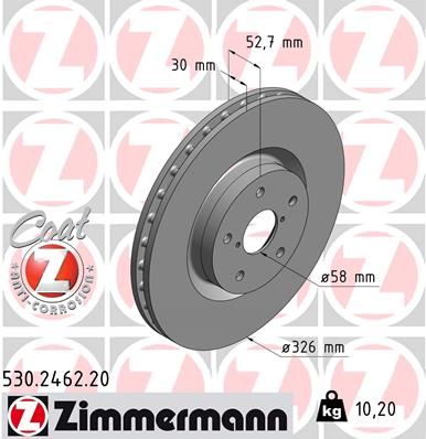 Brake Disc ZIMMERMANN 530.2462.20