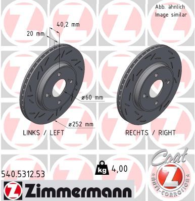 Brake Disc ZIMMERMANN 540.5312.53