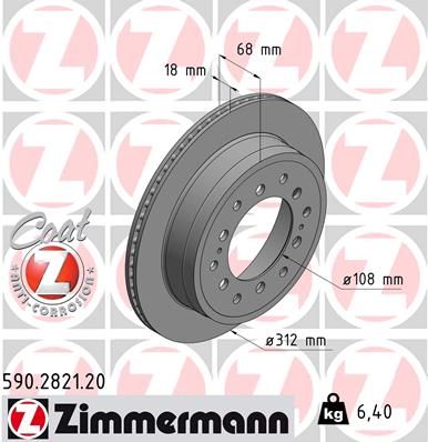 ZIMMERMANN 590.2821.20 Brake Disc