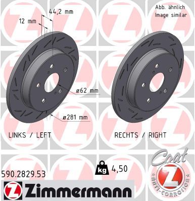 Brake Disc ZIMMERMANN 590.2829.53