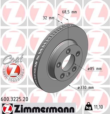 ZIMMERMANN 600.3225.20 Brake Disc