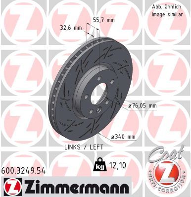 Brake Disc ZIMMERMANN 600.3249.54